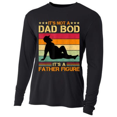 Mens It's Not A Dad Bod It's A Father Figure Father's Day Dad Bod Cooling Performance Long Sleeve Crew