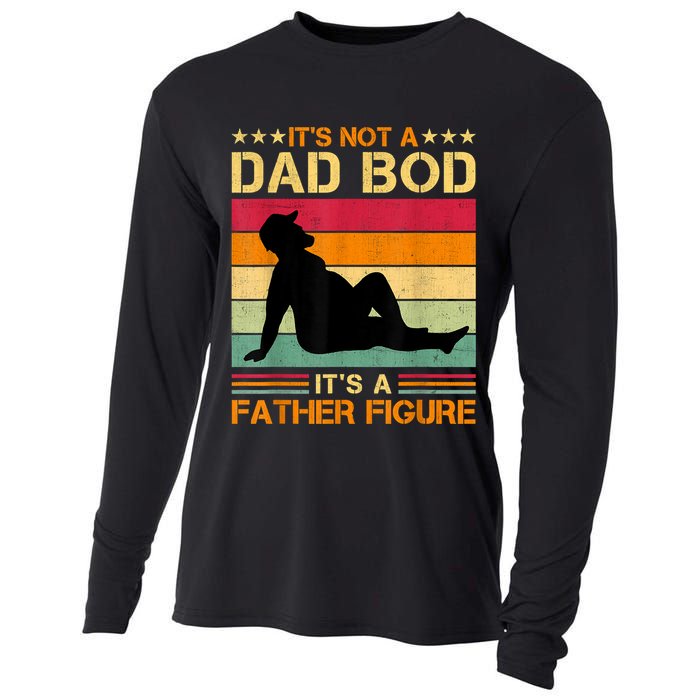 Mens It's Not A Dad Bod It's A Father Figure Father's Day Dad Bod Cooling Performance Long Sleeve Crew
