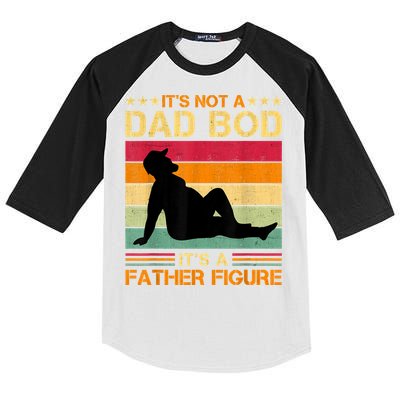 Mens It's Not A Dad Bod It's A Father Figure Father's Day Dad Bod Kids Colorblock Raglan Jersey