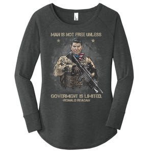 Man Is Not Free Unless Government Is Limited Women's Perfect Tri Tunic Long Sleeve Shirt