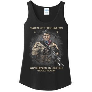 Man Is Not Free Unless Government Is Limited Ladies Essential Tank