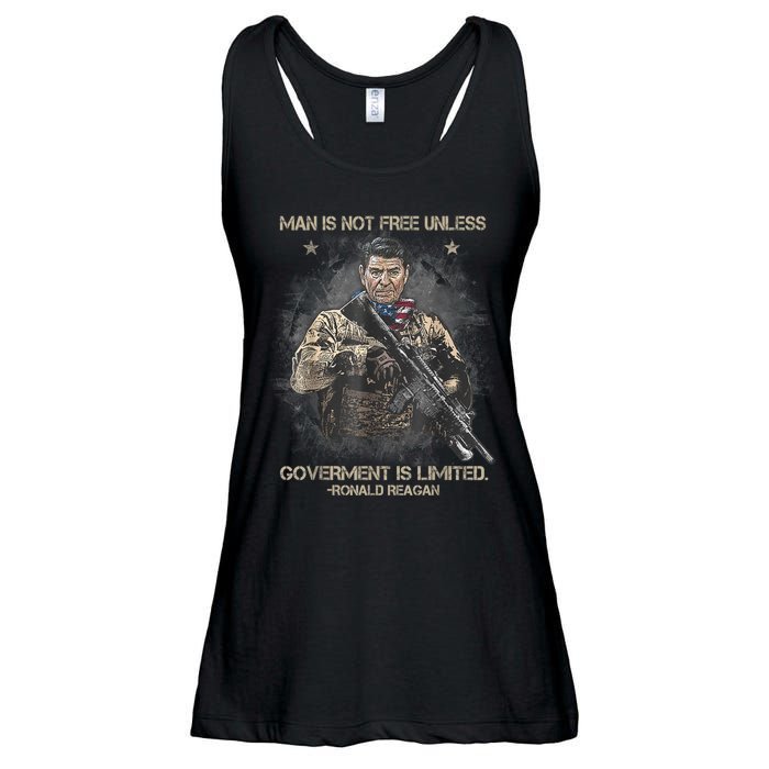 Man Is Not Free Unless Government Is Limited Ladies Essential Flowy Tank