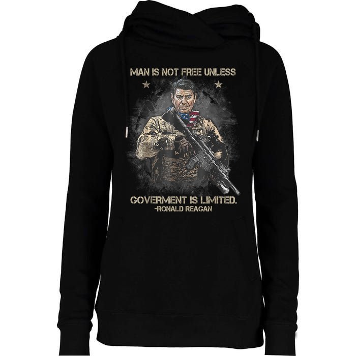 Man Is Not Free Unless Government Is Limited Womens Funnel Neck Pullover Hood