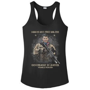 Man Is Not Free Unless Government Is Limited Ladies PosiCharge Competitor Racerback Tank