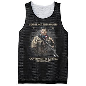 Man Is Not Free Unless Government Is Limited Mesh Reversible Basketball Jersey Tank