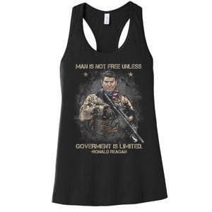 Man Is Not Free Unless Government Is Limited Women's Racerback Tank