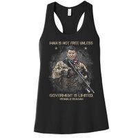 Man Is Not Free Unless Government Is Limited Women's Racerback Tank