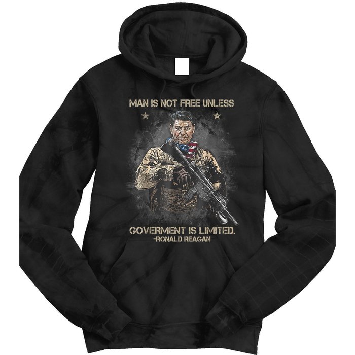 Man Is Not Free Unless Government Is Limited Tie Dye Hoodie