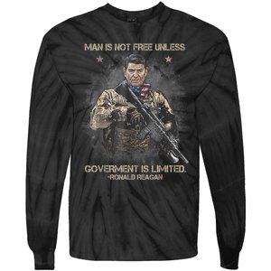 Man Is Not Free Unless Government Is Limited Tie-Dye Long Sleeve Shirt