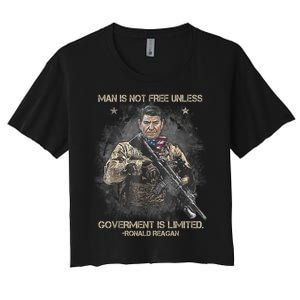 Man Is Not Free Unless Government Is Limited Women's Crop Top Tee