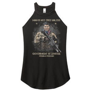 Man Is Not Free Unless Government Is Limited Women's Perfect Tri Rocker Tank