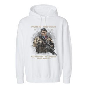 Man Is Not Free Unless Government Is Limited Garment-Dyed Fleece Hoodie