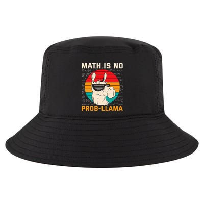Math Is No Probllama Funny Science Retro Llama Cool Comfort Performance Bucket Hat