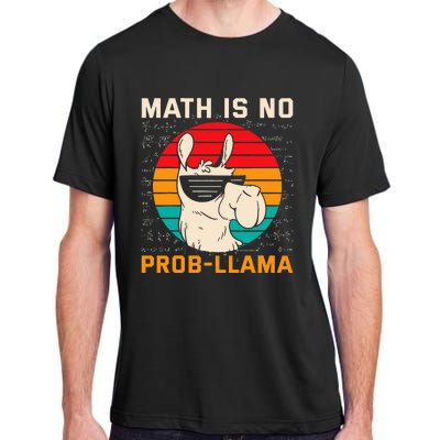 Math Is No Probllama Funny Science Retro Llama Adult ChromaSoft Performance T-Shirt