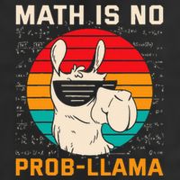 Math Is No Probllama Funny Science Retro Llama Knit Cap Winter Beanie