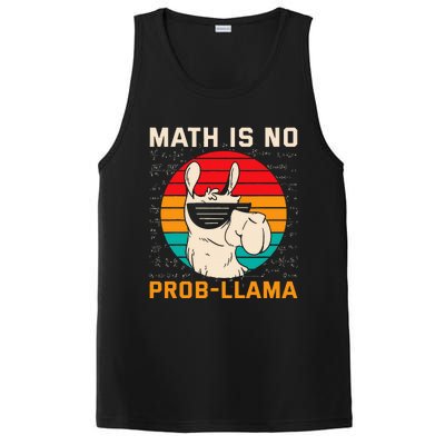 Math Is No Probllama Funny Science Retro Llama PosiCharge Competitor Tank