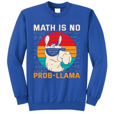 Math Is No Probllama Funny Science Retro Llama Sweatshirt