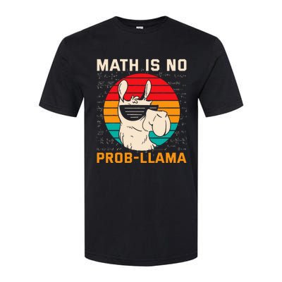 Math Is No Probllama Funny Science Retro Llama Softstyle CVC T-Shirt