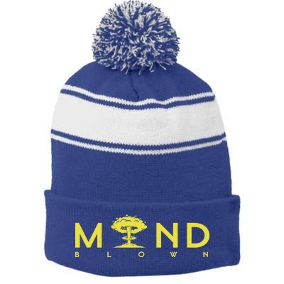 Mind Blown Stripe Pom Pom Beanie