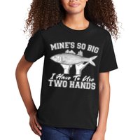 Mine's So Big I Have To Use Two Hands Fishing Kids T-Shirt