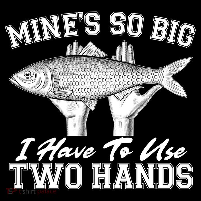Mine's So Big I Have To Use Two Hands Fishing Zip Tote Bag