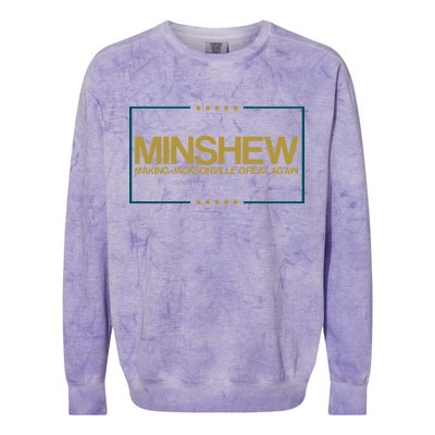 Minshew Making Jacksonville Great Again Colorblast Crewneck Sweatshirt