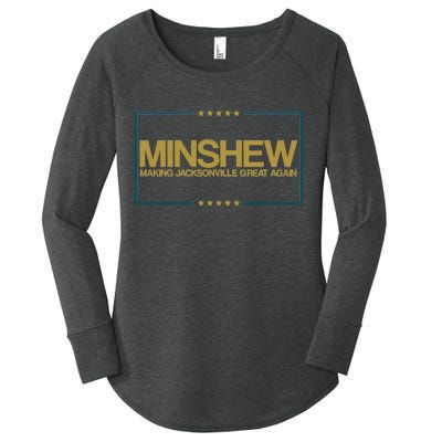 Minshew Making Jacksonville Great Again Women's Perfect Tri Tunic Long Sleeve Shirt