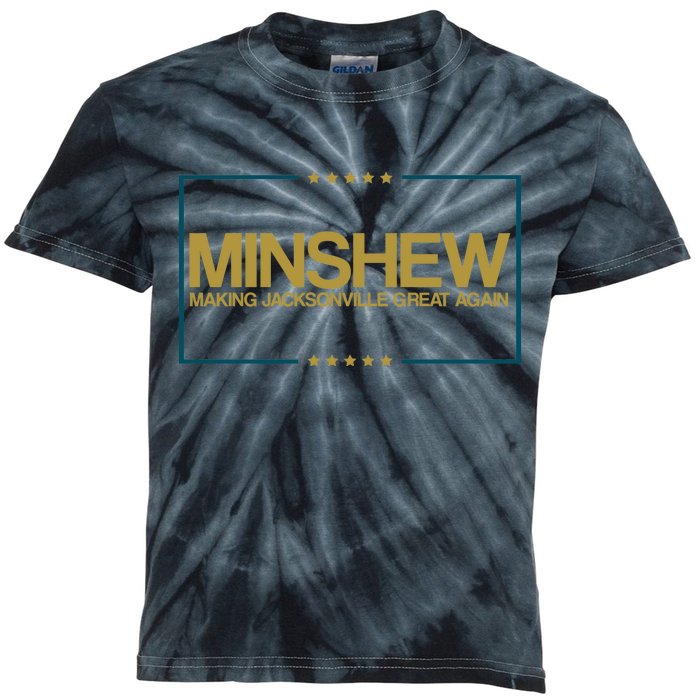 Minshew Making Jacksonville Great Again Kids Tie-Dye T-Shirt