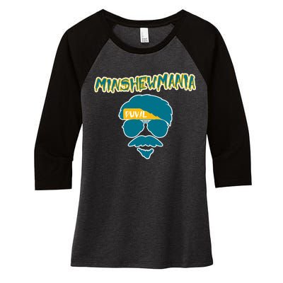 Minshew Mania Jacksonville QB Duval Women's Tri-Blend 3/4-Sleeve Raglan Shirt