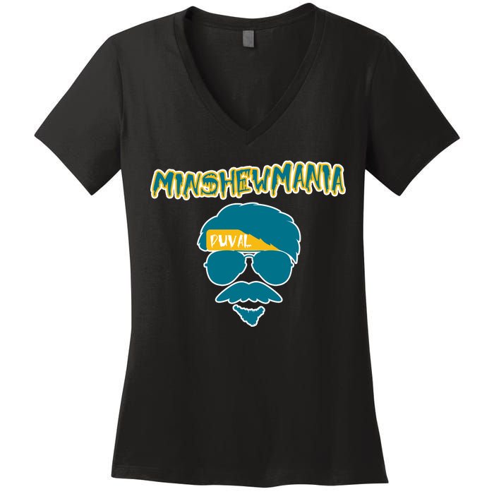 Minshew Mania Jacksonville QB Duval Women's V-Neck T-Shirt