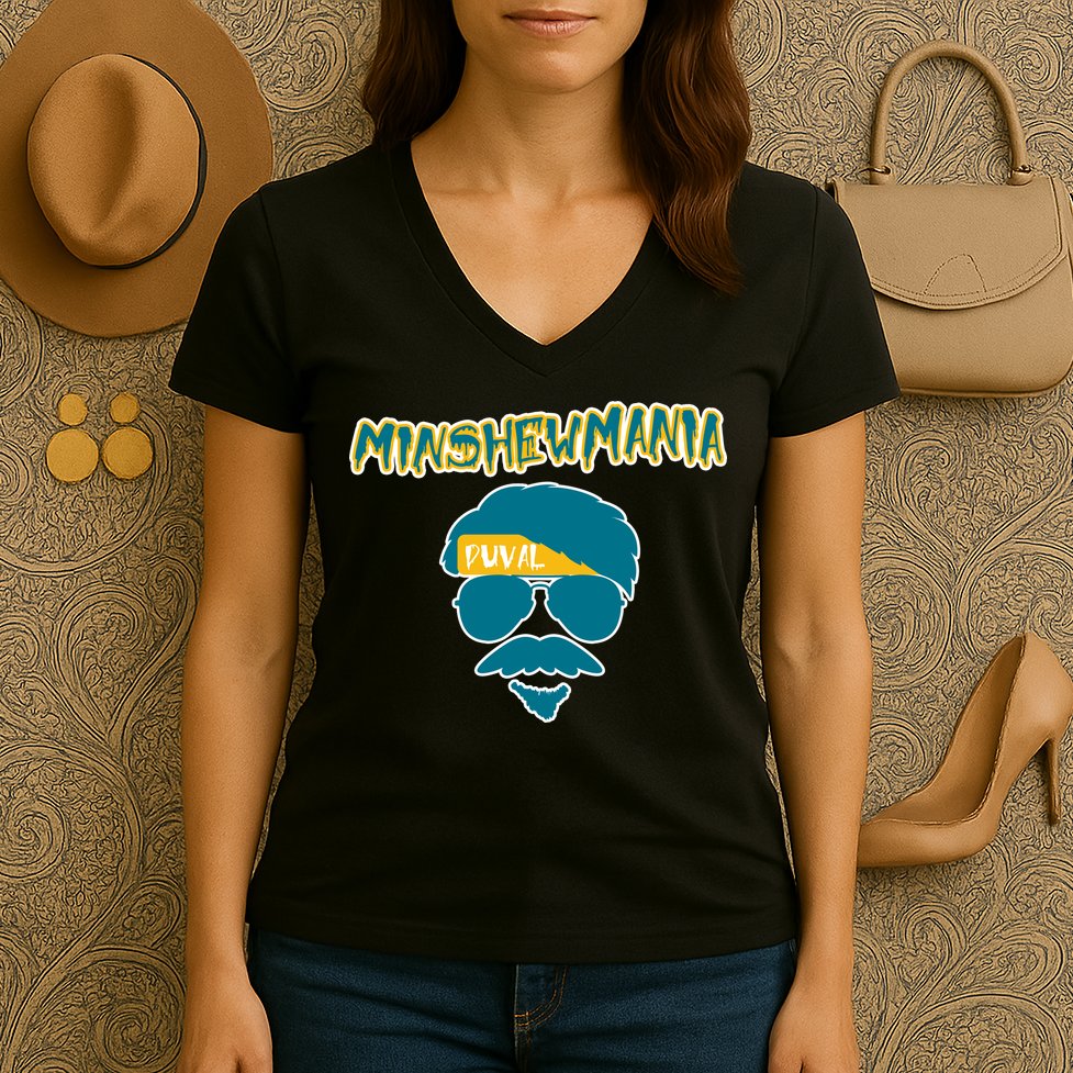 Minshew Mania Jacksonville QB Duval Women's V-Neck T-Shirt