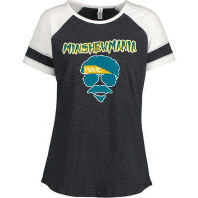 Minshew Mania Jacksonville QB Duval Enza Ladies Jersey Colorblock Tee