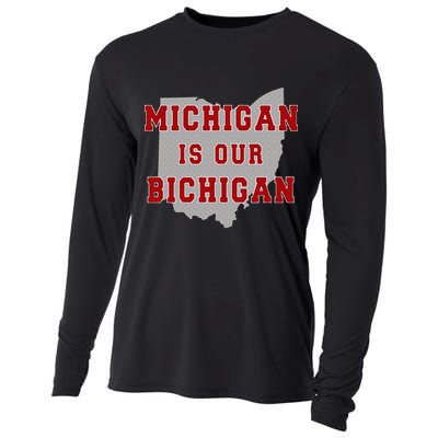 Michigan Is Our Bichigan Funny Ohio  Cooling Performance Long Sleeve Crew