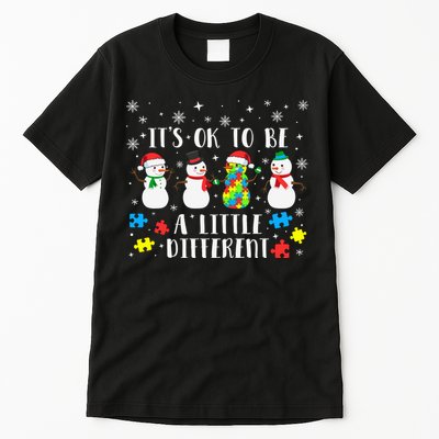 Motivational It's Ok To Be Different Autism Awareness, Christmas Autism Puzzles Tall T-Shirt