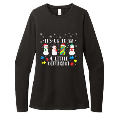 Motivational It's Ok To Be Different Autism Awareness, Christmas Autism Puzzles Womens CVC Long Sleeve Shirt