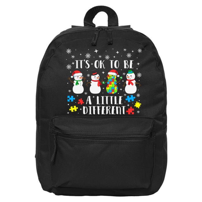 Motivational It's Ok To Be Different Autism Awareness, Christmas Autism Puzzles 16 in Basic Backpack