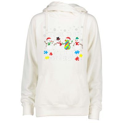 Motivational It's Ok To Be Different Autism Awareness, Christmas Autism Puzzles Womens Funnel Neck Pullover Hood