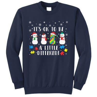 Motivational It's Ok To Be Different Autism Awareness, Christmas Autism Puzzles Sweatshirt