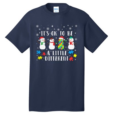 Motivational It's Ok To Be Different Autism Awareness, Christmas Autism Puzzles Tall T-Shirt