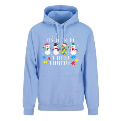 Motivational It's Ok To Be Different Autism Awareness, Christmas Autism Puzzles Unisex Surf Hoodie