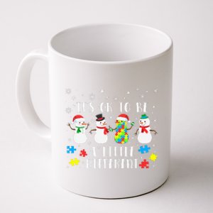 Motivational It's Ok To Be Different Autism Awareness, Christmas Autism Puzzles Coffee Mug