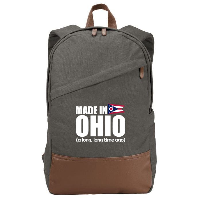 Made In Ohio A Long Long Time Ago Cotton Canvas Backpack