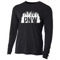 Mountains Idaho Oregon Washington Great Gift Pnw Pacific Northwest Cooling Performance Long Sleeve Crew