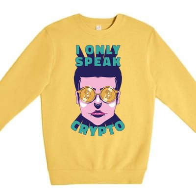 Male I Only Speak Crypto Premium Crewneck Sweatshirt