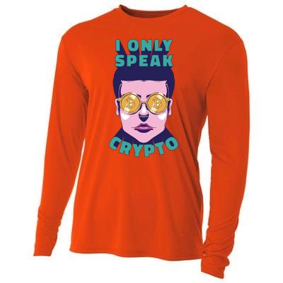 Male I Only Speak Crypto Cooling Performance Long Sleeve Crew