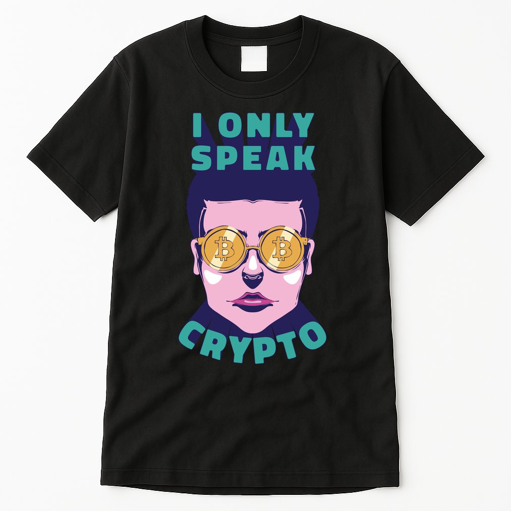 Male I Only Speak Crypto Tall T-Shirt