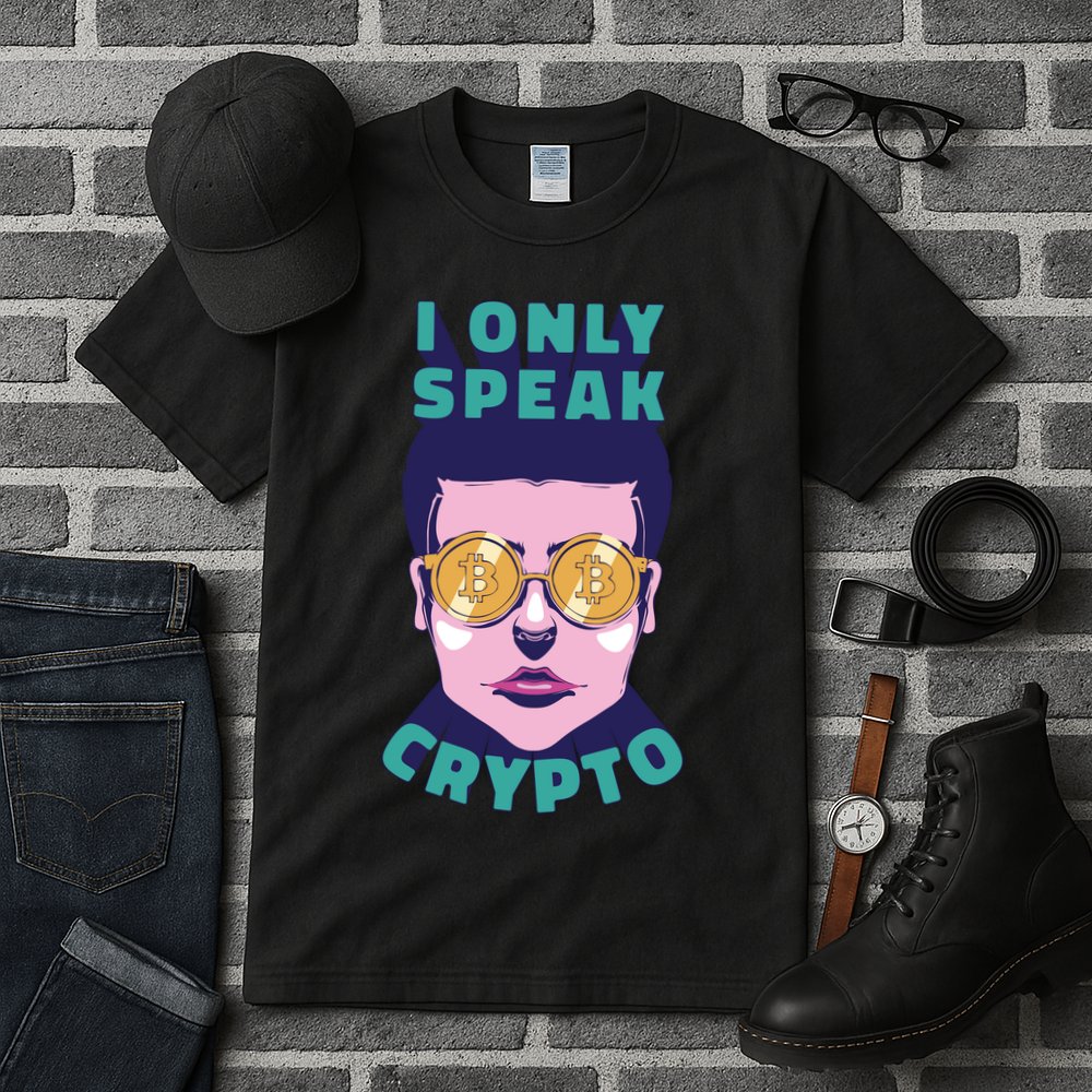 Male I Only Speak Crypto Tall T-Shirt