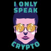 Male I Only Speak Crypto Drawstring Bag