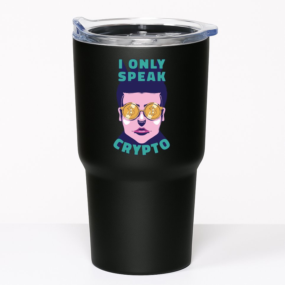Male I Only Speak Crypto Tumbler