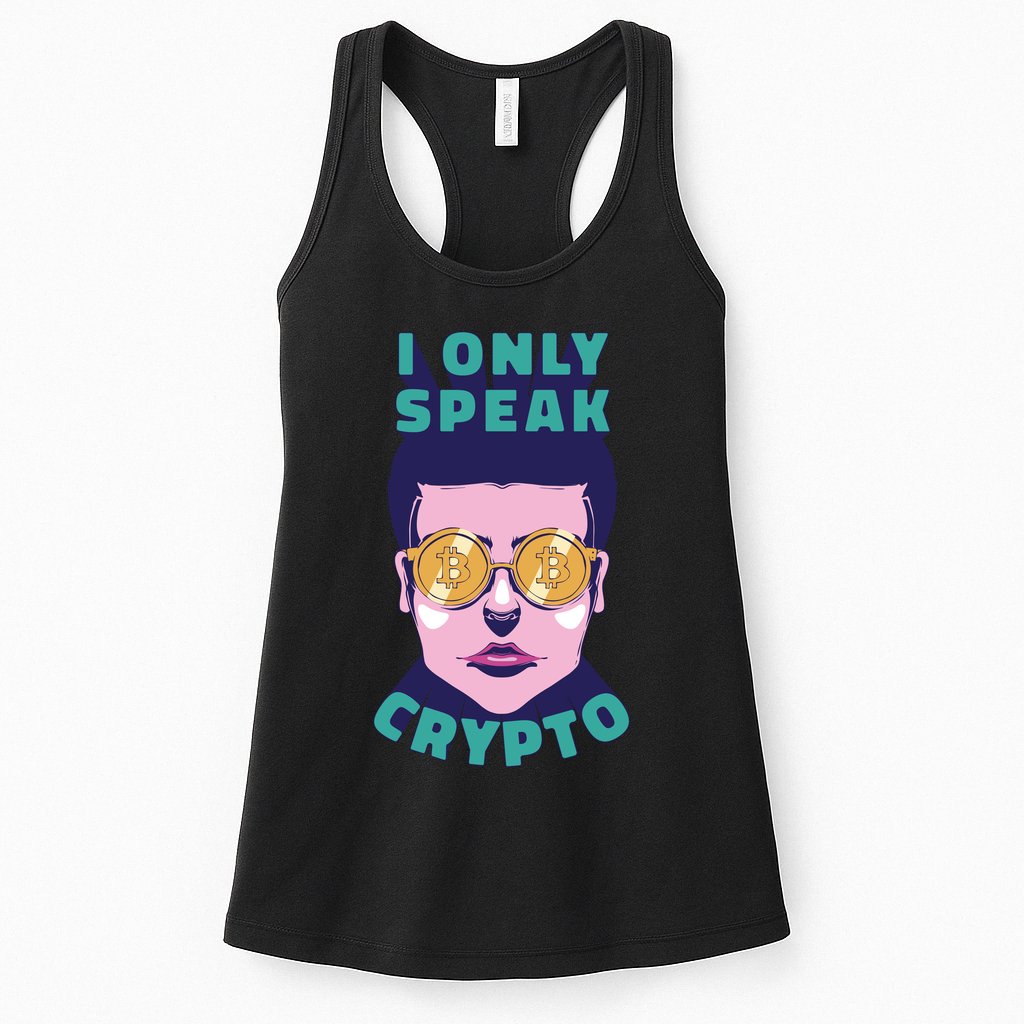 Male I Only Speak Crypto Womens Tank Top